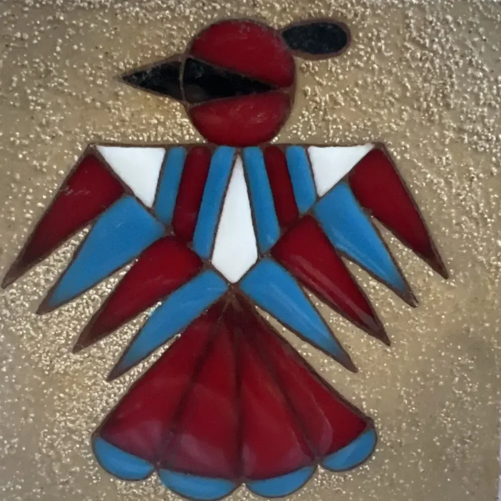 Vintage Arius Tile Co Southwestern Bird Art Tile Trivet Made in Italy 6x6”